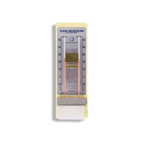 Termo-Higrômetro Analógico Bulbo Seco e Úmido -10+50°C Divisão 1°C Incoterm 5203.03.0.00