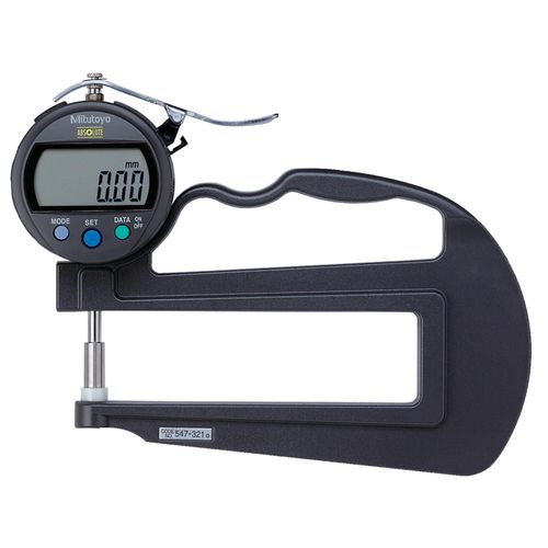 Medidor de Espessura Manual Digital Alcance 0-10mm Resolução 0,01mm Profunidade de 120mm Mitutoyo 547-321