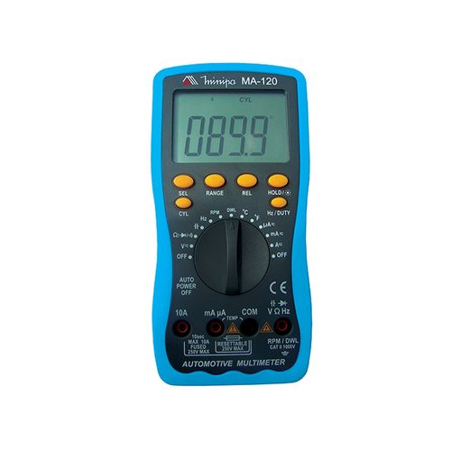 Multímetro Automotivo Digital 3 3/4 Dig. 4000 Contagens CAT II 1000V 1000V/10A Minipa MA-120