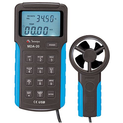 Anemômetro Digital com Datalogger e Interface USB Minipa MDA-20