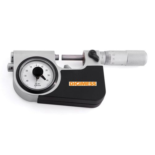Micrômetro Externo com Relógio Comparador Embutido Capacidade 0-25mm Digimess 110.296