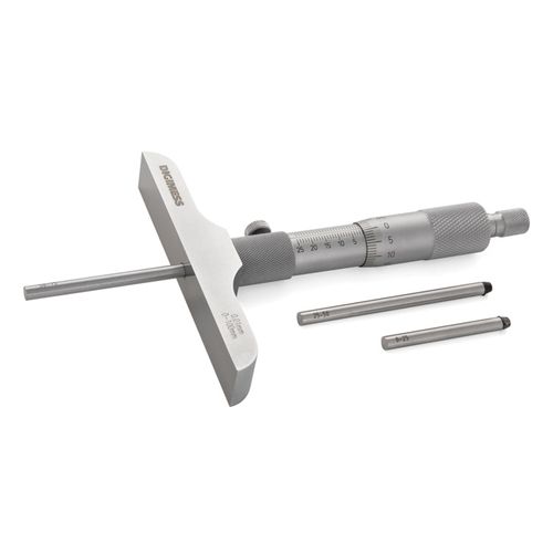 Micrômetro de Profundidade com Hastes Intercambiáveis Fixação por Bucha 0-300 x 0,01mm Digimess 110.503