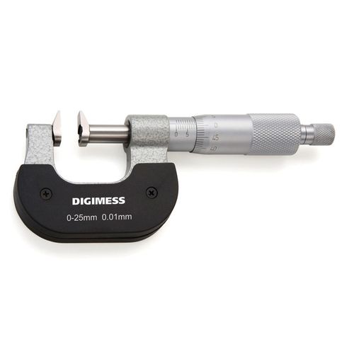 Micrômetro Externos para Medir Ressaltos e Dentes de Engrenagens Capacidade 25-50mm Resolução de 0,01mm Digimess 112.181