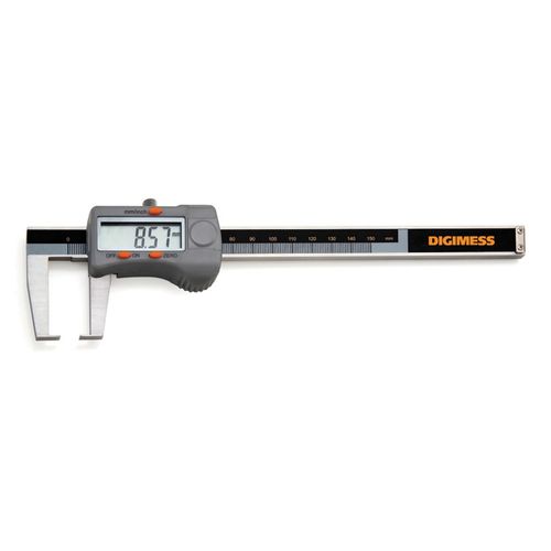 Paquímetro Digital para Medições de Canais e Ranhuras Externas Capacidade 150mm Resolução de 0,01mm Digimess 100.248A