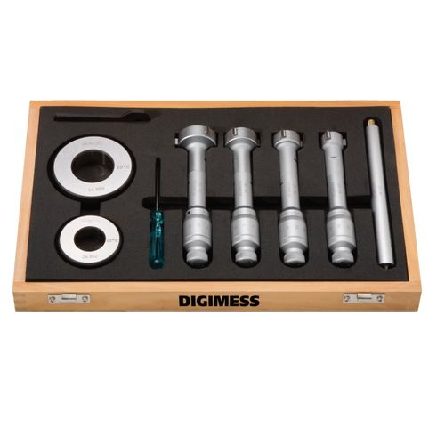 Jogo de Micrômetro Interno com 3 Pontas de Contato Capacidade 3.5-6.5mm Digimess 110.690A