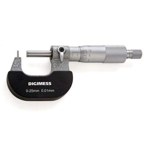 Micrômetros Externos para Tubos 0-25mm Resolução 0,01mm Ponta tipo Tipo Digimess 112.243A