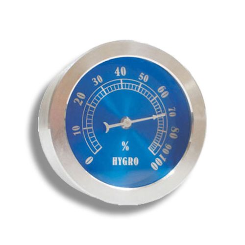 Higrômetro Bimetálico Analógico Inox Fundo Azul Incoterm 7658.18.0.00