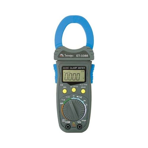 Alicate Amperímetro Digital True RMS Temperatura 750°C Tensão 400V AC/DC Minipa ET-3388