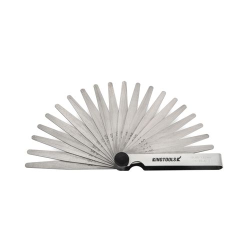 Jogo de Calibre de Folga 0,02 a 1mm 17 Lâminas em aço comprimento 300mm Kingtools 600.020