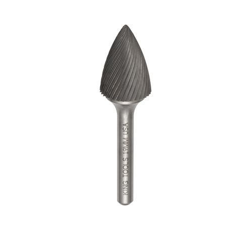 Lima Rotativa Tipo Árvore Pontiaguda Metal Duro Ø9,5mm Comp. de Corte 19mm Kingtools SG-3M