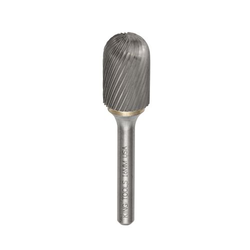 Lima Rotativa Cilíndrica Topo Radial Metal Duro Ø16mm Comp. de Corte 25mm Kingtools SC-6M