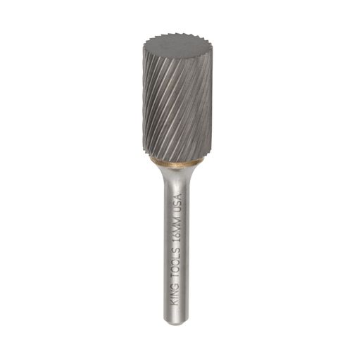 Lima Rotativa Cilíndrica Topo Reto Metal Duro Ø9,5mm Comp. de Corte 19mm Kingtools SA-3ML6