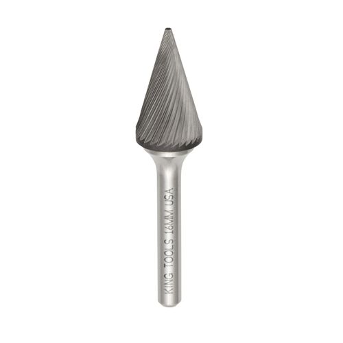 Lima Rotativa Cônica Metal Duro Ø6mm Comp. de Corte 25mm Haste 6x25mm Kingtools SM-3M