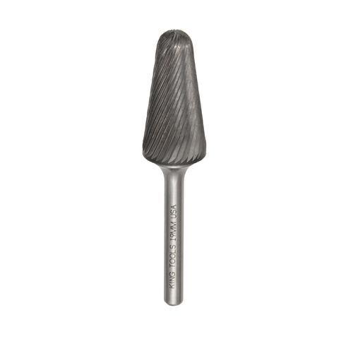Lima Rotativa Cônica Raio 14° Metal Duro Ø8mm Comp. de Corte 22mm Haste 6x47mm Kingtools SL-2M