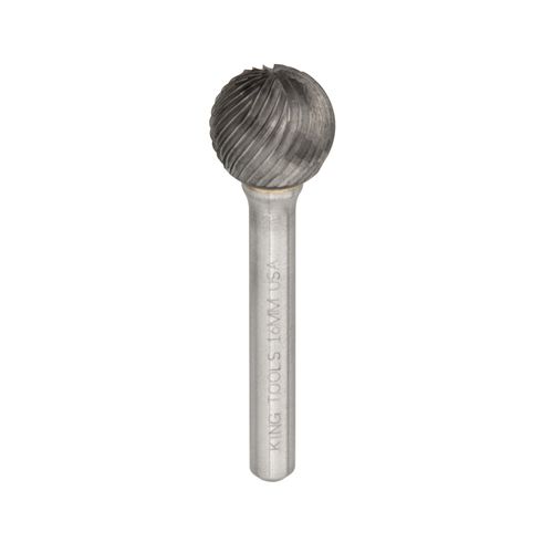 Lima Rotativa Esférica Metal Duro Ø8mm Comp. de Corte 6,4mm Haste 6x43,6mm Kingtools SD-2M