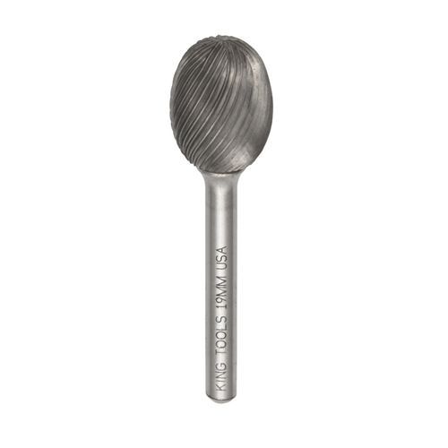 Lima Rotativa Oval Metal Duro Ø1,7mm Comp. de Corte 22mm Haste 6x150mm Kingtools SE-5ML6