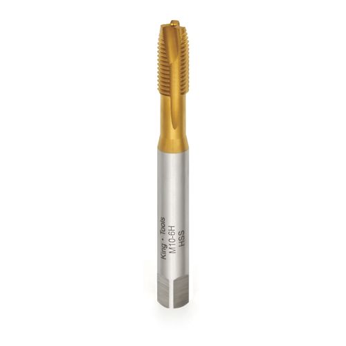 Macho Máquina Rosca M6X1 Métrica Grossa (M) Canal Helicoidal Haste Kingtools 2100/2 M6X1-TIN