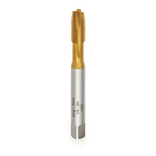 Macho Máquina Rosca N.6 UNC Unificada Grossa (UNC) Canal Helicoidal Kingtools 2101/2 N.6 UNC-TIN