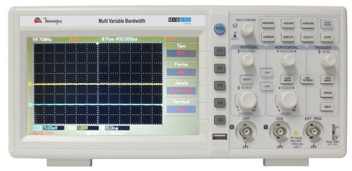 Osciloscópio Dígitos 2 canais / Colorido / Interface USB / 50 Mhz Minipa MVB-DSO 50 MHZ