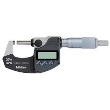 Micrômetro Externo Digital 0-25mm Resolução 0,001mm Proteção IP65 com Catraca Mitutoyo 293-240-30