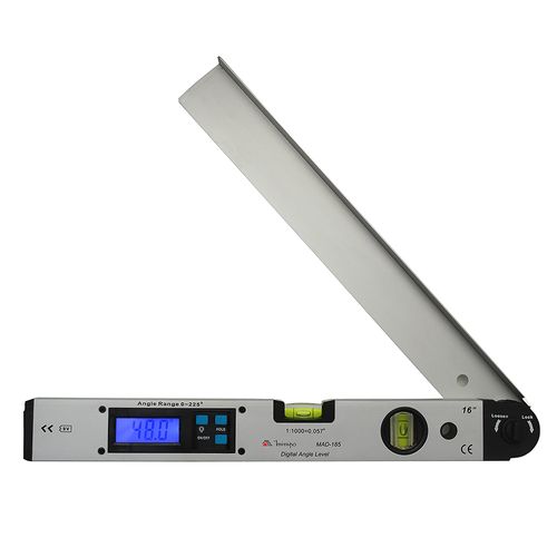 Medidor Angular Digital de 34cm com Bolha Horizontal e Vertical - Minipa MAD-185