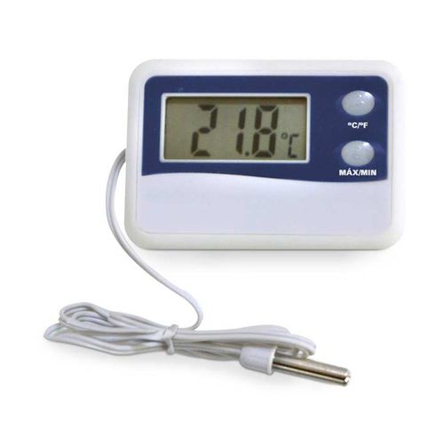 Termômetro de Máxima e Mínima Digital à Prova D'água Cabo 0,5m -50+70ºC x Incoterm 7424.02.1.00