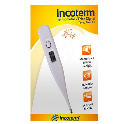 Termômetro Clínico Digital TermoMed Verde Caixa Hospitalar - Incoterm 29832.10