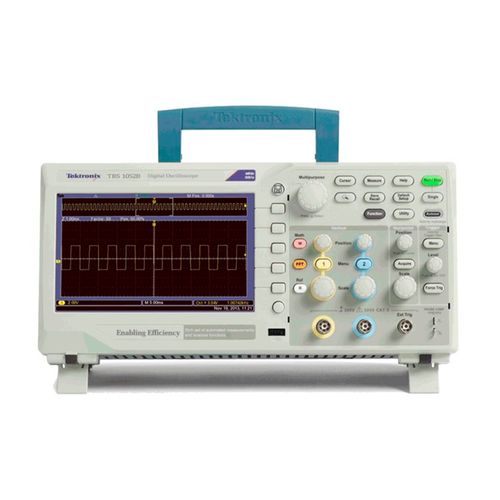 Osciloscópio Digital WVGA Colorida de 7" 150MHZ 2 Canais Taxa de Amostragem 2GS/s CATII 300V Tektronix TBS1152B