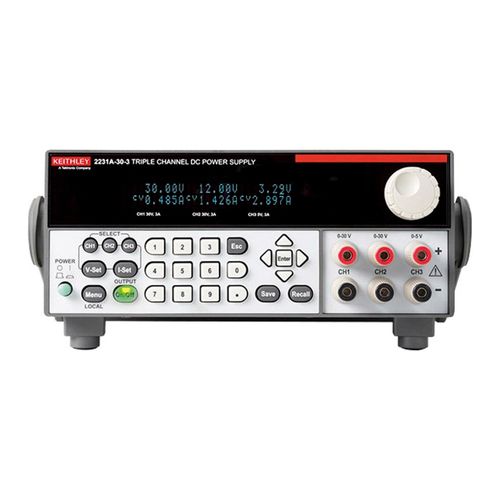 Fonte de Alimentação Tripla Potências 195W Dois Canais 30V 3A 90W 1 Canal com Potência Máxima 5V 3A 15W Tektronix 2231A-30-3