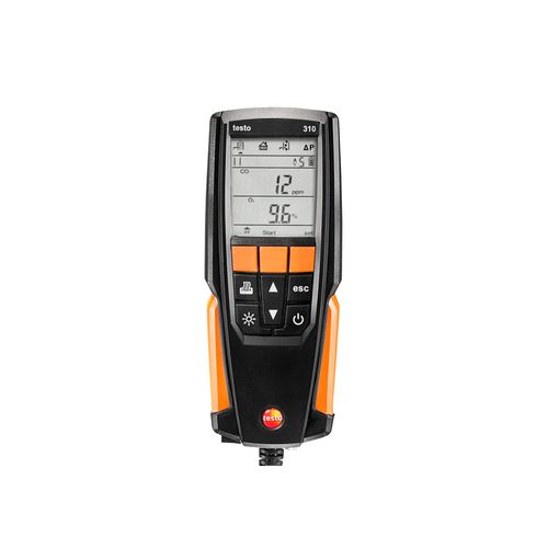 Kit analisador de gases de combustão Sonda de até 400°C com impressora testo 310 Kit TESTO 0563 3110