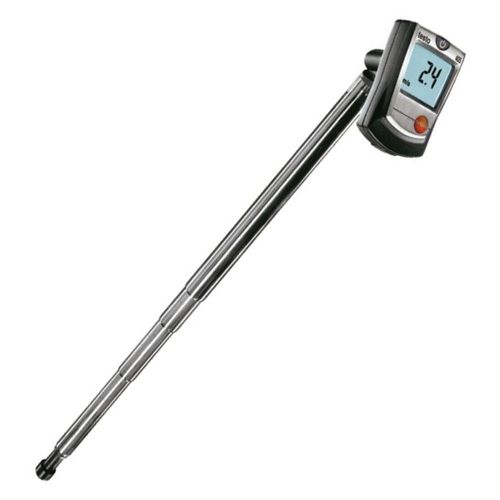 Anemômetro Térmico Linha Pocket 0 a 10m/s -20 a 50 °C Telescópio 300mm Resolução 0,1°C Testo 405