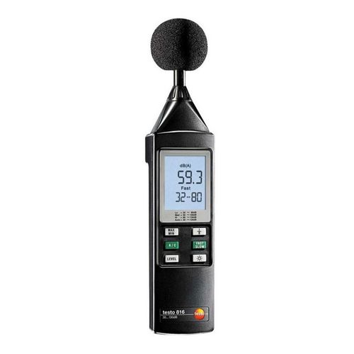 Decibelímetro Stereo de 3.5mm 30 a 130dB Testo 816