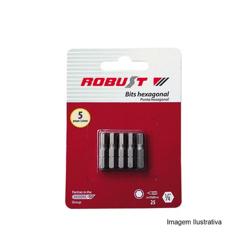 Bits Hexagonal 5 Bits 10mm Ref B625-H10-05 Robust 061.830