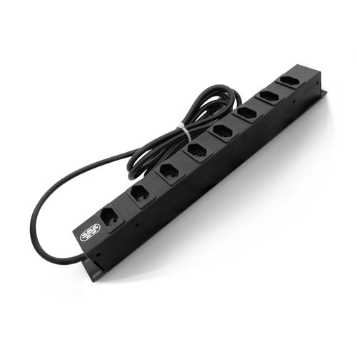 Régua Rack 8 X 10A NBR14136 para TI e Telecomunicações Womer AC830810S