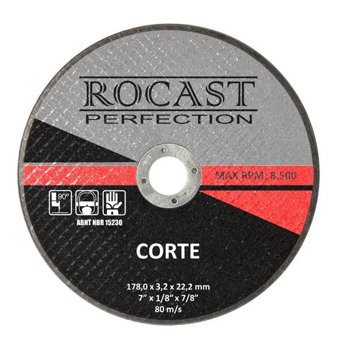 Disco de Corte - 10" x 1/8" x 5/8" - Ref. CORTE Rocast 122,0007