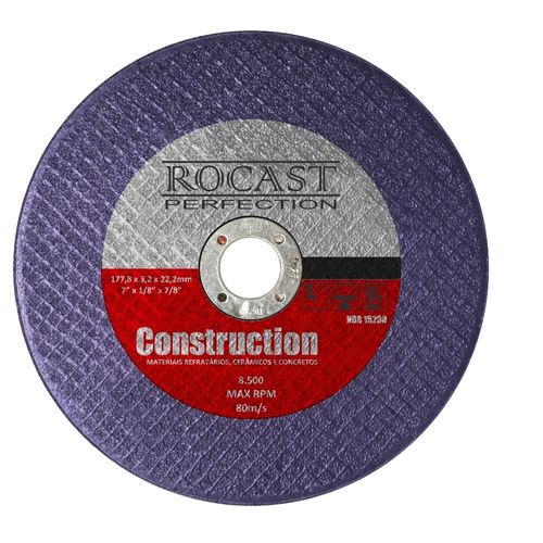 Disco de Corte - Construction - 9" x 1/8" x 7/8" - Ref. CONSTRUCTION Rocast 135,0003