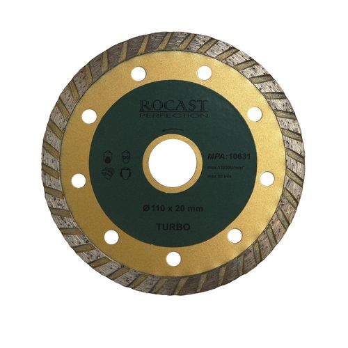 Disco Diamantado Turbo - 110 x 20mm - Ref. TURBO Rocast 34,0001