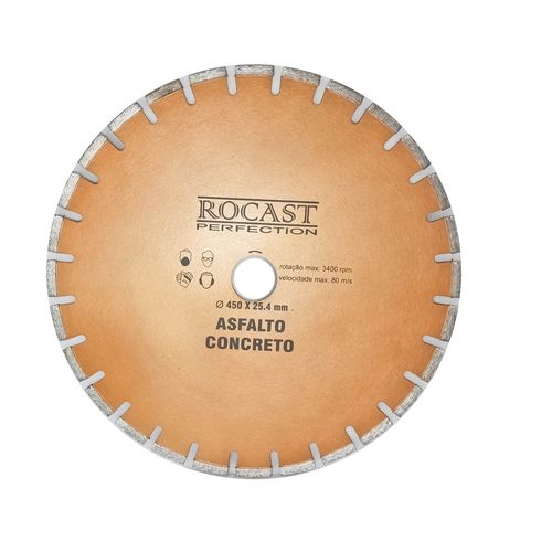 Disco Diamantado para Asfalto e Concreto - 450mm - Ref. Asfalto/Concreto Rocast 34,0010