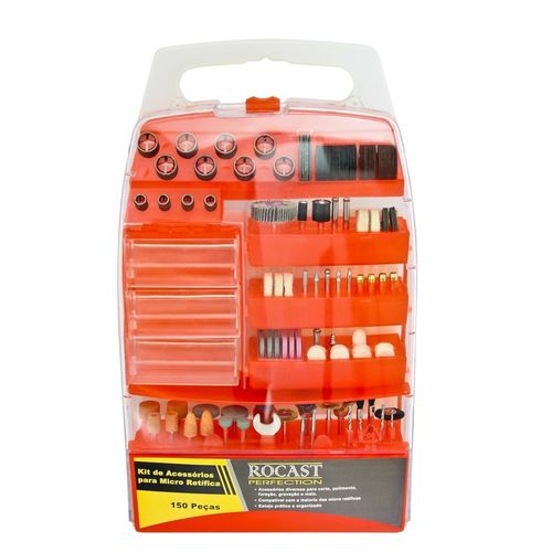 Kit Acessórios Microrretifica - 150 PCS Rocast 116,0001