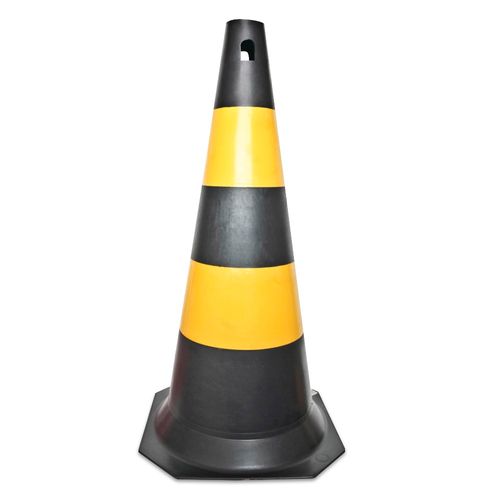 Cone Rígido Plástico Polipropileno Amarelo/Preto 75cm Ref. PPS 04 Proteplus 282,0003
