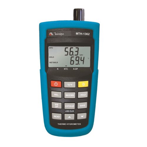 Termo-Higrômetro Digital Display: Duplo 5 Dígitos. Com Medição de Minipa MTH-1362