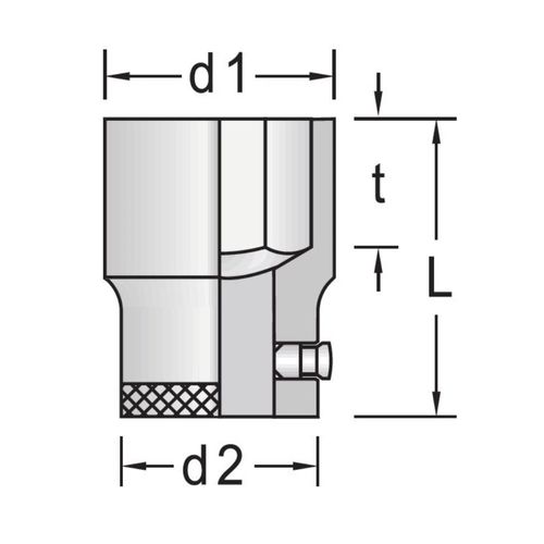 Soquete Sextavado Encaixe 3/4'' Ref. 32-1.3/16" Gedore 017.468