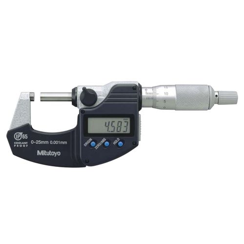 Micrômetro Externo Digital Coolant Proof Capacidade 0-25mm Resolução 0,001mm Mitutoyo 293-244