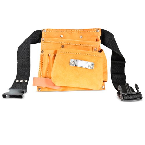 Cinto de Couro para Ferramentas 07 Compartimentos Ref. Amarelo Noll 265,0001