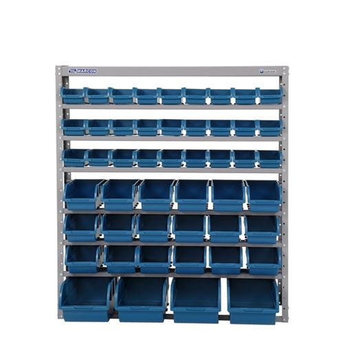 Estante Porta-Componentes Parafusada com 49 Caixas Azul Marcon EF49A