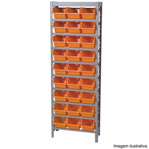 Estante Porta-Componentes Parafusada com 27 Caixas Nº 5 Branca Marcon EF27/5B