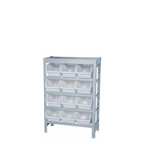 Estante Porta-Componentes Inox com 12 Caixas Nº 5 Branca Marcon EI12/5B
