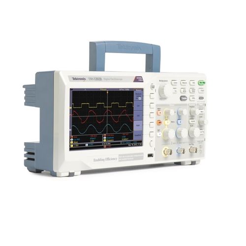 Osciloscópio Digital WVGA Colorida de 7" 200MHZ 2 Canais Taxa de Amostragem 2GS/s CATII 300V Tektronix TBS1202B