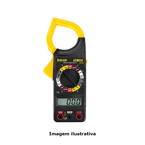 Alicate Amperímetro Digital Capacidade AC 200 a 1000A Tensão DC 1000V Tensão AC 750V Resistência 200 a 20kOhms Ref. 21N032 Hikari HA-266