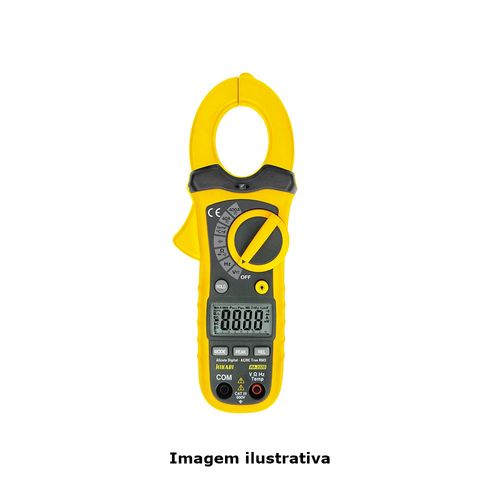 Alicate Amperímetro Digital Corrente AC/DC 40 a 400A Tensão 400m a 600V Resistência Temperatura Capacitância Frequência Ref. 21N045 Hikari HA-3320